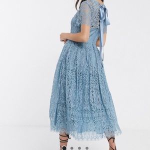 ASOS Lace Ribbon-Back Dress